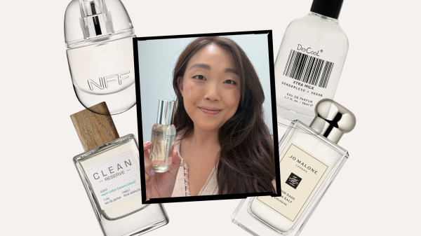Image contains Allure contributing commerce writer Christa Joanna Lee with the By Rosie Janes White Tee surrounded by a...
